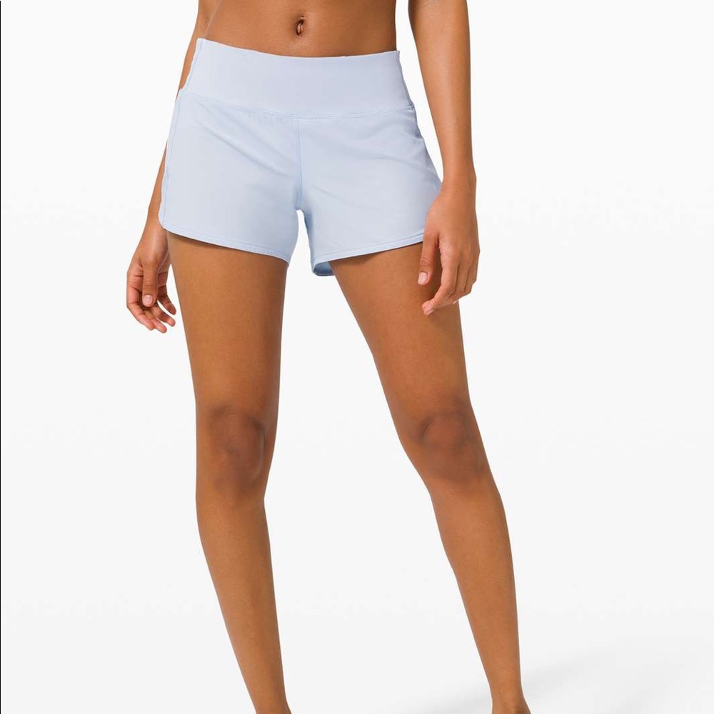 lululemon four inch high rise speed up shorts